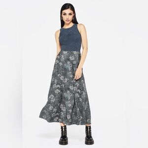 NWT Disturbia Meadow Floral Serpent Print Midaxi Skirt US 10 / UK 14